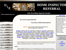 Tablet Screenshot of homeinspectorreferral.com